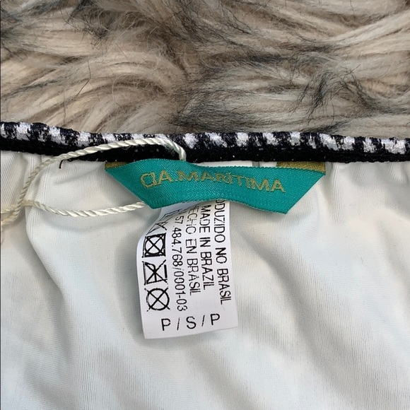 Cia.Maritima Cali Side Tie String Chevron Bikini Bottoms sz 10 - Picture 5 of 8